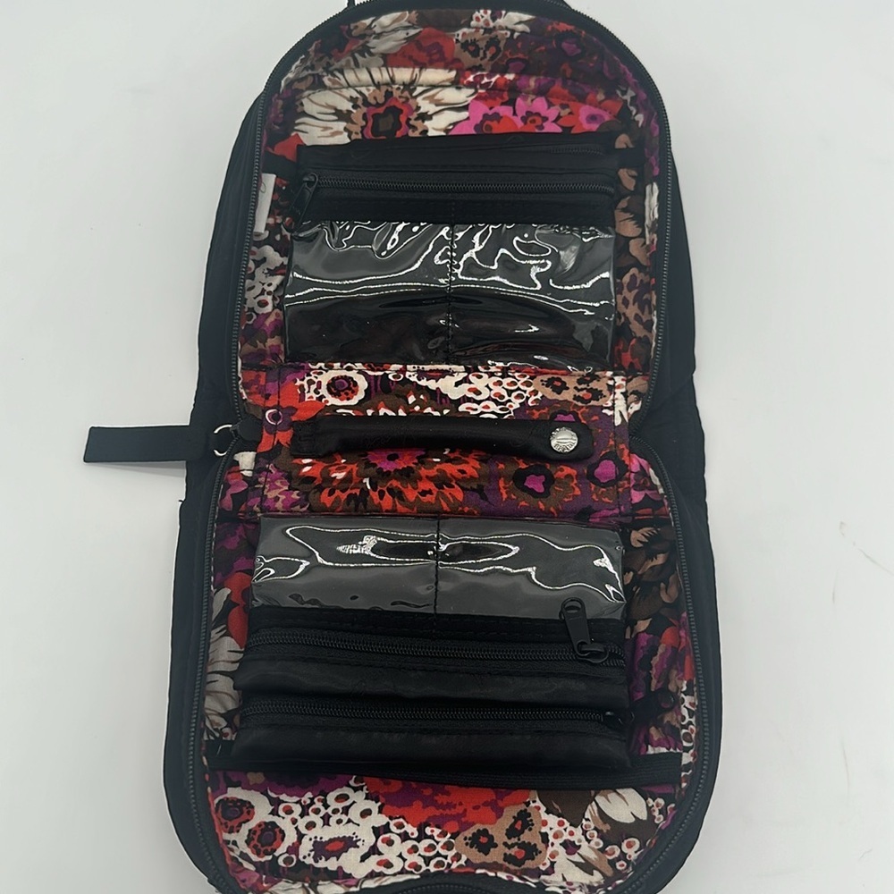 Vera Bradley Travel Jewelry Organizer - Classic Black with Zebra Velvet - Picture 6 of 7